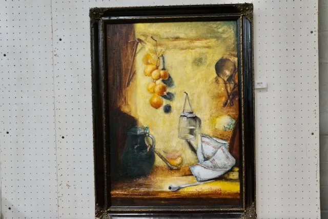 1 peinture à l'huile « Nature morte »