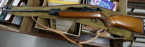 1 air rifle with telescopic sight
