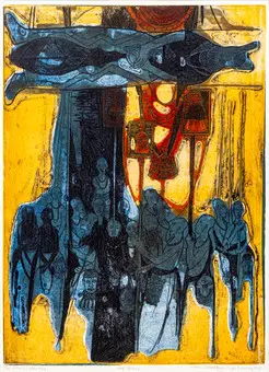 BRUCE ONOBRAKPEYA (GEB. 1932). Ekassa II (yellow base).