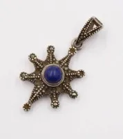 925er Silber-Anhänger, Lapis, ca. L-3,5cm 3,8gr.,