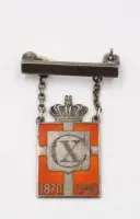 sogenannte dänische „Kongemærke“ (Königsabzeichen), Georg Jensen, Entwurf von Arno Malinowski, 4,4gr., L-3,5cm
