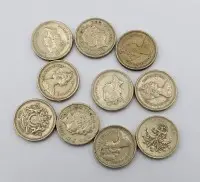 10 सिक्के एक पाउंड, इंग्लैंड, 80 के दशक