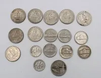美国小面额硬币一批，多为80/90年代，1枚1941年