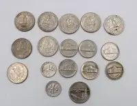अमेरिकी छोटे सिक्कों का लॉट, अधिकतर 80/90 के दशक, 1 सिक्का 1941 का