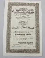 Heinrich Kaiser Waggonbau und Maschinenfabrik Aktiengesellschaft का शेयर, 1923