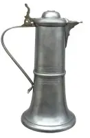 Høj næbtudekande, fin tin, englemærke, 20. årh., højde 33 cm, ca. 2 kg