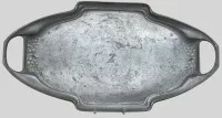 大型新艺术风格锡盘 "Orivit" 型号 9967，54x29 厘米，1620 克，中央装饰字母组合 "FZ"