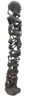 Høj Makonde-Ujamaa-skulptur "Livets træ", 65 cm