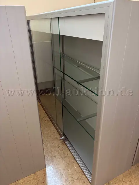 1 vitrină / vitrină din sticlă aluminiu-sticlă