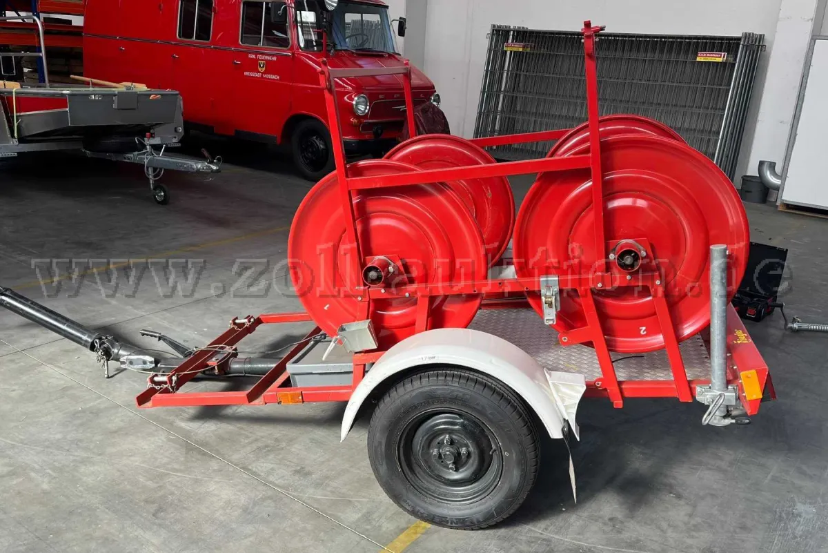 1 rimorchio antincendio usato - carrello per tubi Ziegler 750 kg