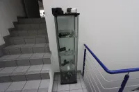 1个玻璃展示柜,内含各种样品