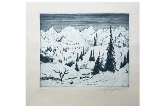 Bruno Goldschmitt - 山前冬季风景