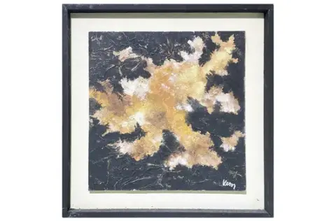 Hans Kern – astrazione in marrone, giallo e nero