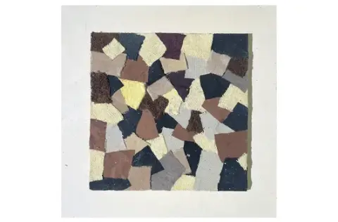 Hans Kern - Collage con tessuto