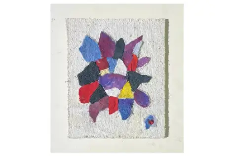 Hans Kern - Collage tessile colorato
