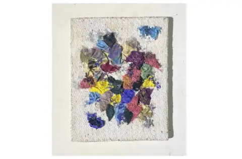 Hans Kern - Collage tessile astratto
