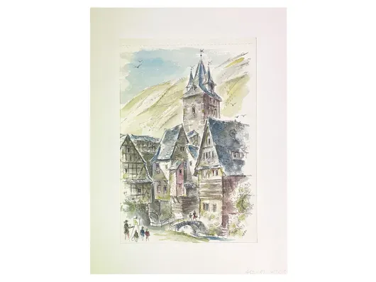 Ludwig Schäfer-Grohe - "莱茵河畔巴哈拉赫的'画家角'"