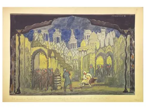 Heinz Grete - Sakuntala 1942 scenedesign