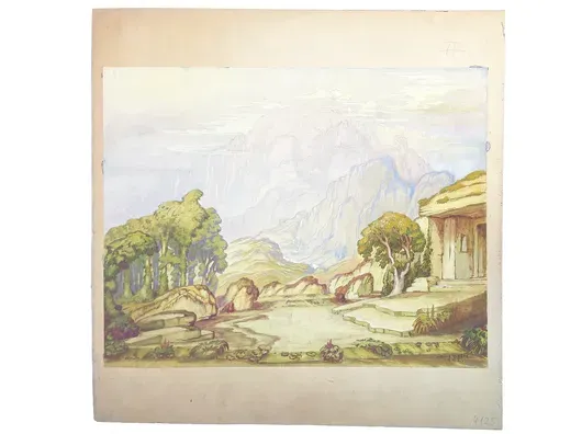 Heinz Grete - 舞台设计 山地风景，1942