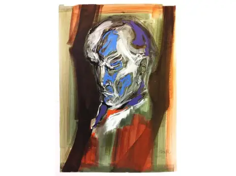 Tugomir Huberger - Kafka (abstrakt portrett)