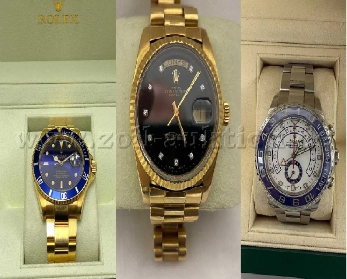 3块劳力士打包拍卖（Day-Date、Yachtmaster II和Submariner）