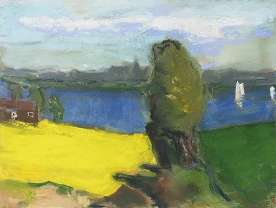 Klaus Fußmann，施莱湾的油菜花，2012