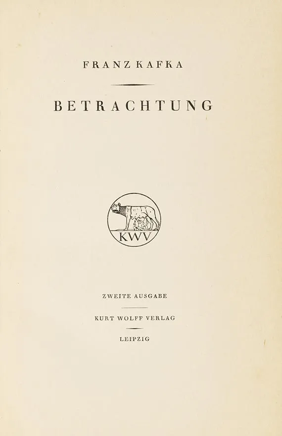 Franz Kafka，《沉思》，1915