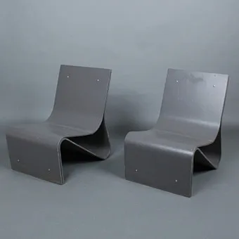 JULIA VON SPONECK。一对休闲椅 / 躺椅 / 花园椅 Swisspearl by Eternit Sponeck。