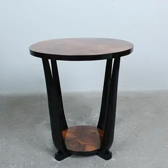 Art Déco, rundt sidebord / tebord rundt 1930.