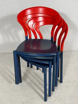 HARTMUT LOHMEYER. для Kusch+Co, набір з 4 стільців/Lotus, Німеччина, 1980-ті роки.