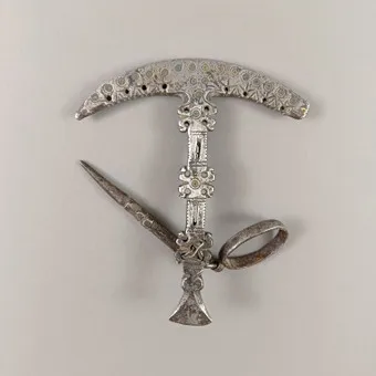 Herramienta de martillo con accesorios, llamado "Flint Knapping Hammer" - Imperio otomano / Oriente Medio, siglos XVIII/XIX.