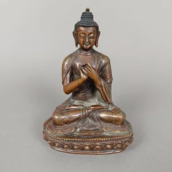 说法BUDDHA像 - 铜，尼泊尔 / 西藏。