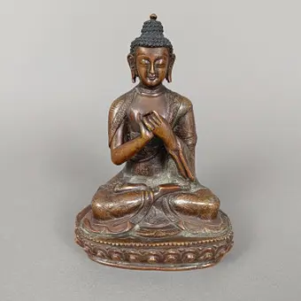 说法BUDDHA像 - 铜，尼泊尔 / 西藏。
