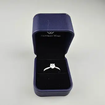 Sølvring, Moment Wish, 925 sølv, 1,00 ct. moissanitt.