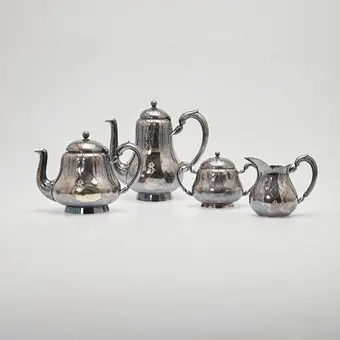 CHRISTOFLE. طقم، مطلي بالفضة. (4).