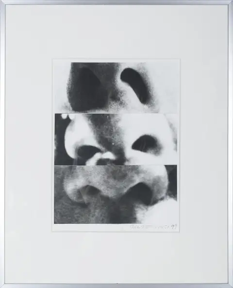 John Baldessari, potpisan dolje desno, datiran (19)99, National City 1931 – 2020 Venecija, „Three Noses“, kolaž od tri srebro-želatinske kopije, 28,5…