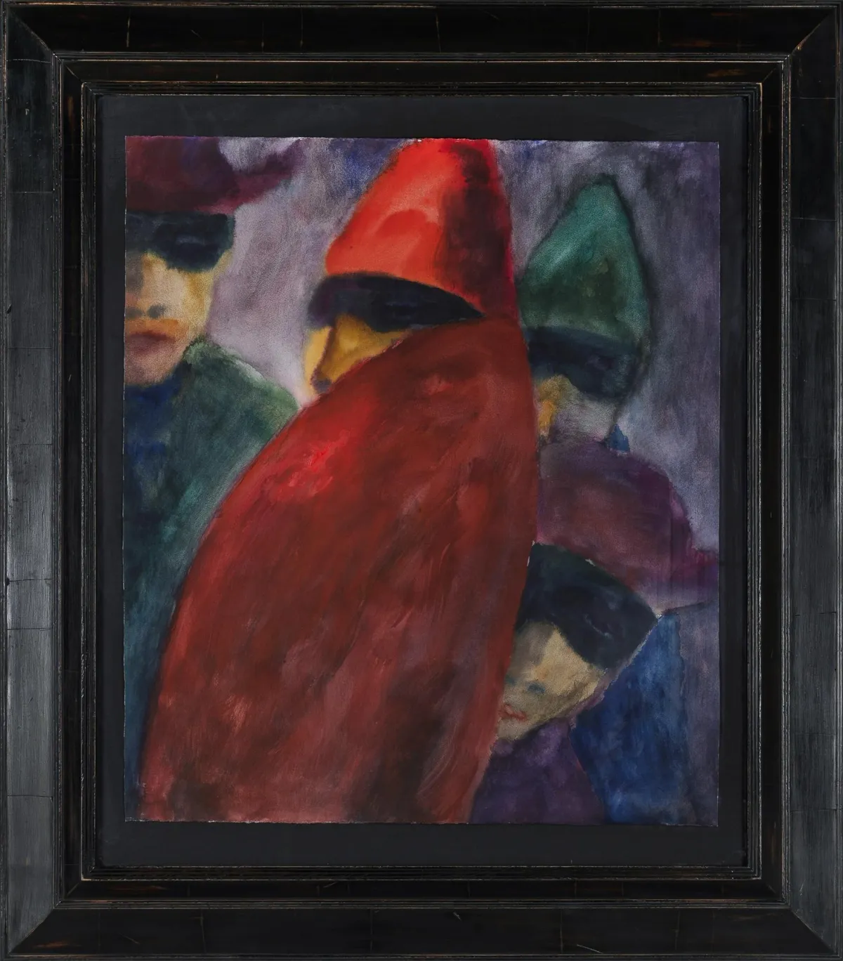 Herbert Beck，未签名，莱比锡 1920 – 2010 泰根塞，《Karnevall》，水彩，77.5 x 67.7 厘米 – 发票：Beck & Eggeling，杜塞尔多夫 2016，…