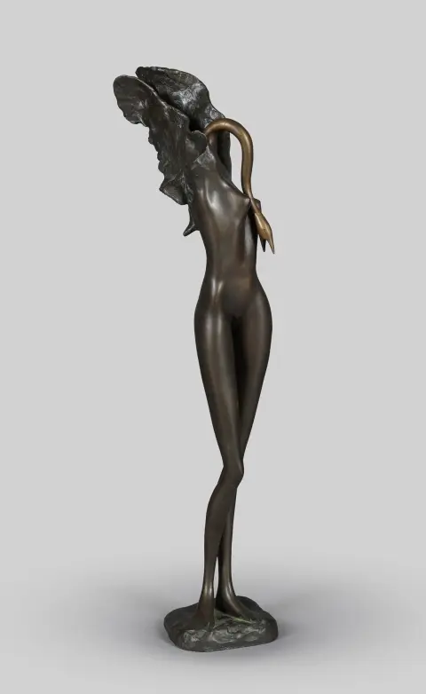 Bruno Bruni, mon., Gradara 1935 – djeluje u Hamburgu, „Il vittoria di Giove – Leda mit dem Schwan”, bronca, smeđa patina, žig
