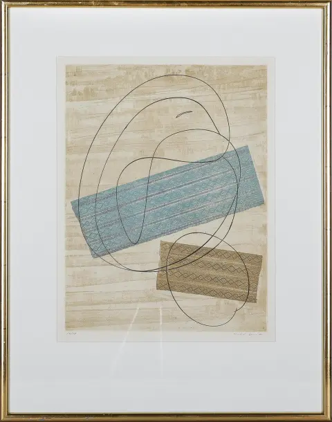 Max Ernst, rechtsonder handgesigneerd, Brühl 1891 – 1976 Parijs, "Papier peint", 1967, ets en vernis-mou, 56/99, 44 x 33,7 cm