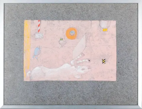 Fritz Fröhlich, gesigneerd en gemonogrammeerd, gedateerd (19)71, Linz 1910 – 2001, "K + K Hofreitschule", getiteld, pastel, 18 x 27 cm