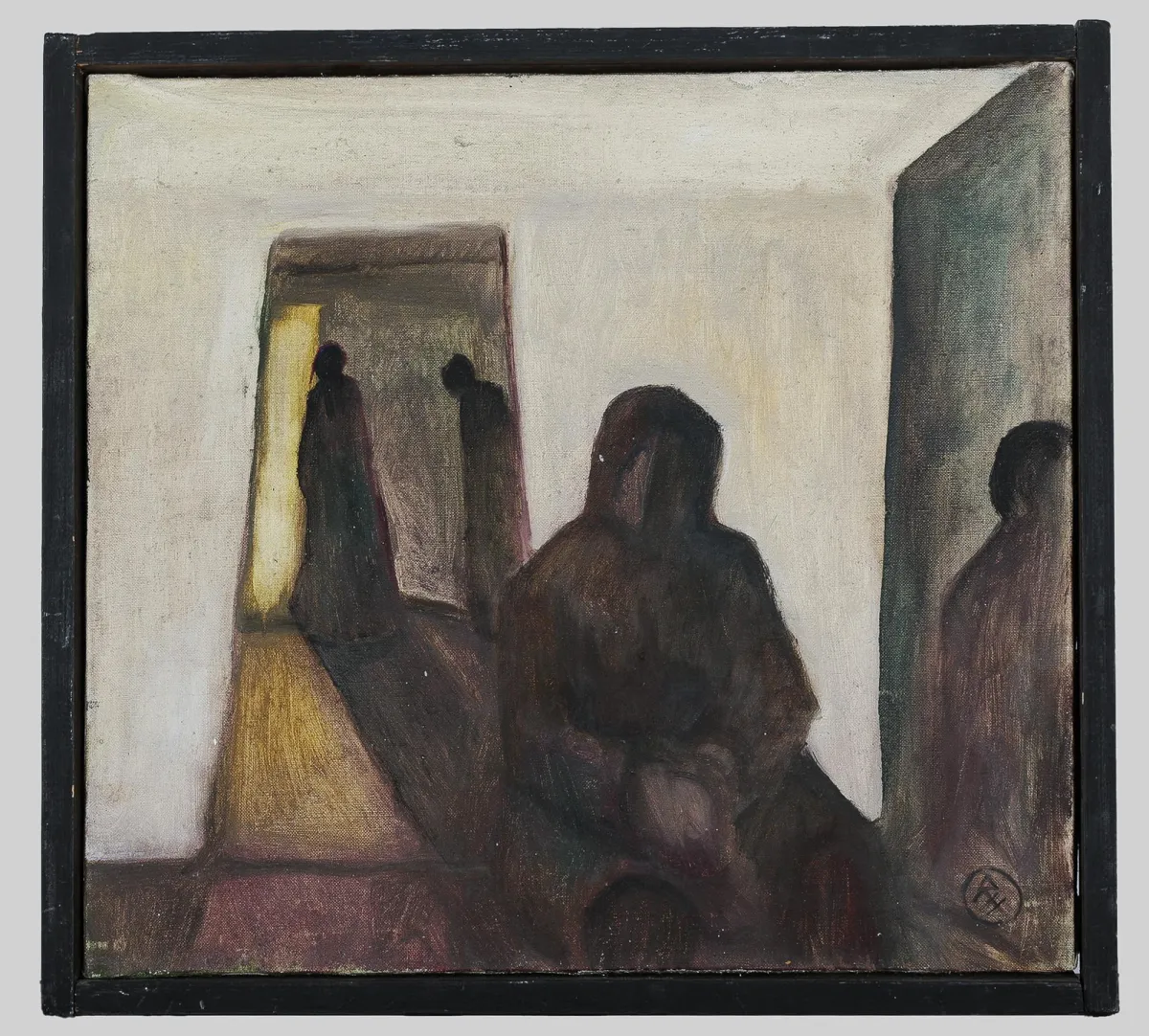 Robert Hammerstiel, sygn. i monogram, Werschetz 1933 – 2020 Neunkirchen, „o.T. – Spiegelbilder”, olej/płótno, 41 x 45 cm
