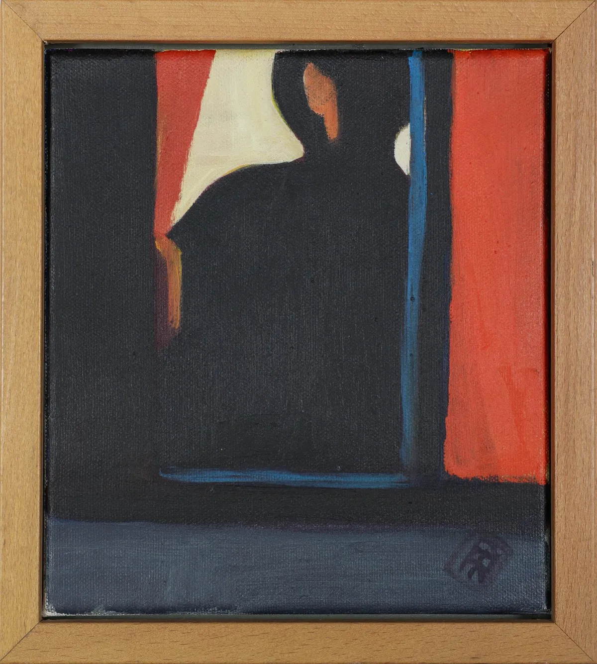Robert Hammerstiel，右下签名并标注日期，背面日期1988-80，Werschetz 1933 – 2020 Neunkirchen，《o.T. – Frau im Spiegel》，油画/亚麻布，22 x 19,5 cm…
