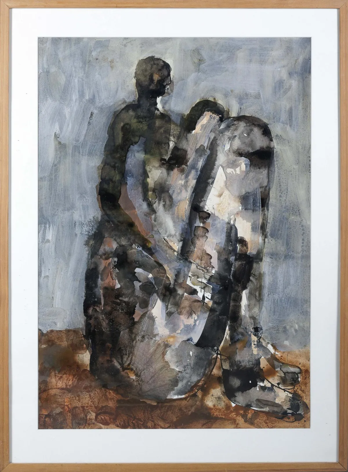 Sebastian Heiner,左下角签名,日期 1998,柏林 1964 – 在此工作,《Figuren》,水彩,98 x 68 厘米 (PP-A.) (41964-2)