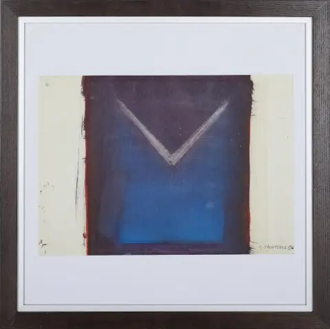 Aleksandra Jachtoma, gesigneerd rechtsonder, gedateerd (19)85, Barchaczow 1932 – 2026, actief in Frankrijk en Polen, 'zonder titel', gouache, 29,7 x 42 cm