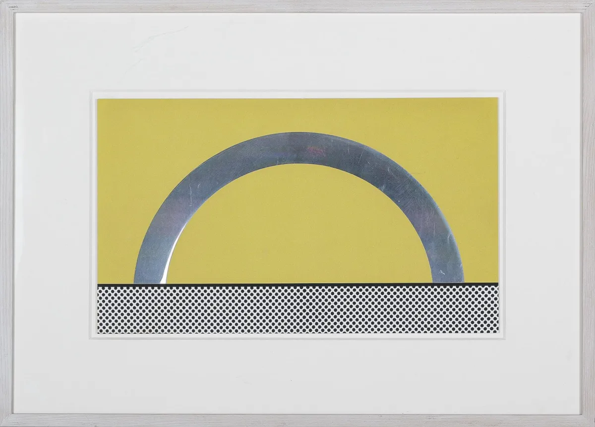 Roy Lichtenstein，背面手签并标注日期 (19)67，纽约 1923 – 1997 同地，《Landscape 7》，彩色丝网版画，8/100，27 x 46 厘米，…