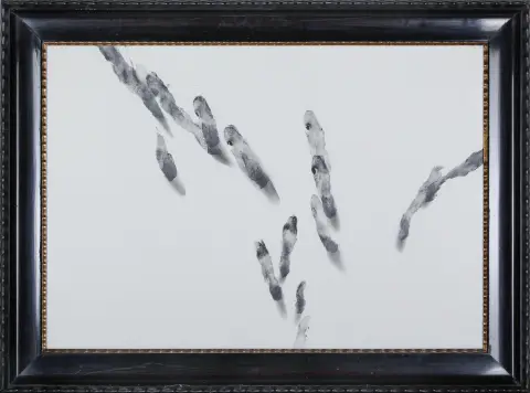 Dorothee Rocke, ongesigneerd, Kiel 1949 – actief in Frankfurt/M., "o.T.", vetkrijt, 67 x 94 cm