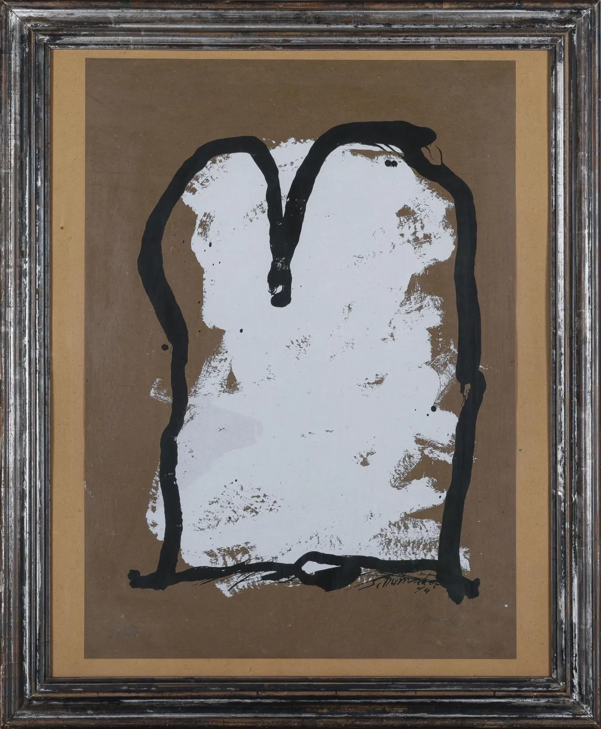 Emil Schumacher，右下签名并手签，日期 1974 年 12 月，哈根 1912 – 1999 圣何塞，「无题」，着色纸上彩色丝网版画，36/50，…