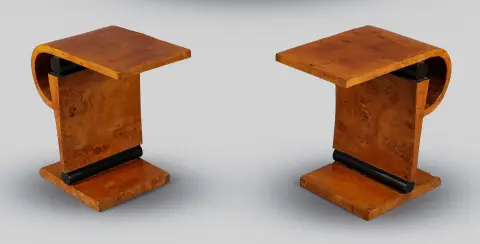 Paire de tables d'appoint Art déco
