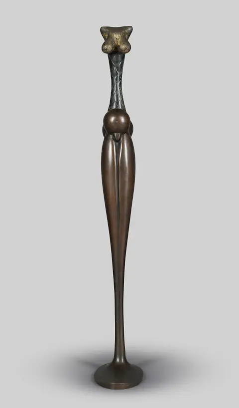 Paul Wunderlich, signé au verso, Eberswalde 1927 – 2010 St.-Pierre-de-Vassols, « Palmenleib », bronze, patine brune et noire, partiellement…