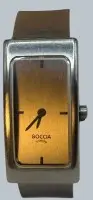 Analoge Boccia kvartsure i titanium i original emballage, med papirer og faktura, værk virker